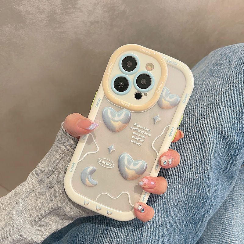 IPHONE Casing Ponsel Desain Halo Dye Love Gradual Baru Kompatibel Dengan Iphone12 13 14 11 Pro Max X Xs Max Xr Fdfdp