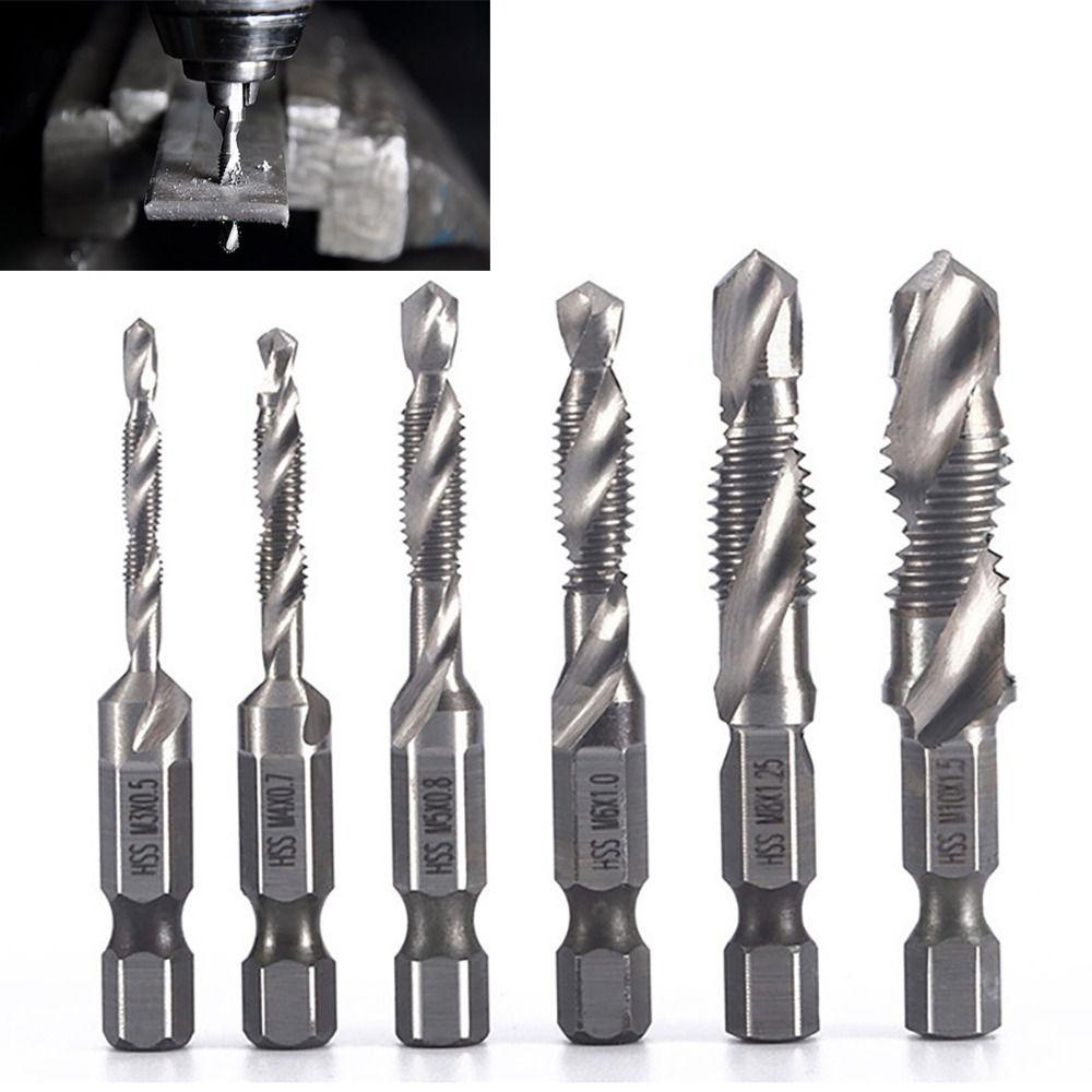 Populer Tap Drill Bit Alat Bor Sekrup|Mata Bor Tap Mata Ulir Sekrup Shank Tap Drill Bits