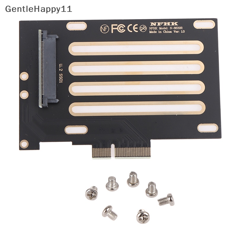 Gentlehappy U.2 SFF-8639 Ke PCI-E X4 3.0 Riser Card SFF-8639 Ke SSD Extension Adapter id