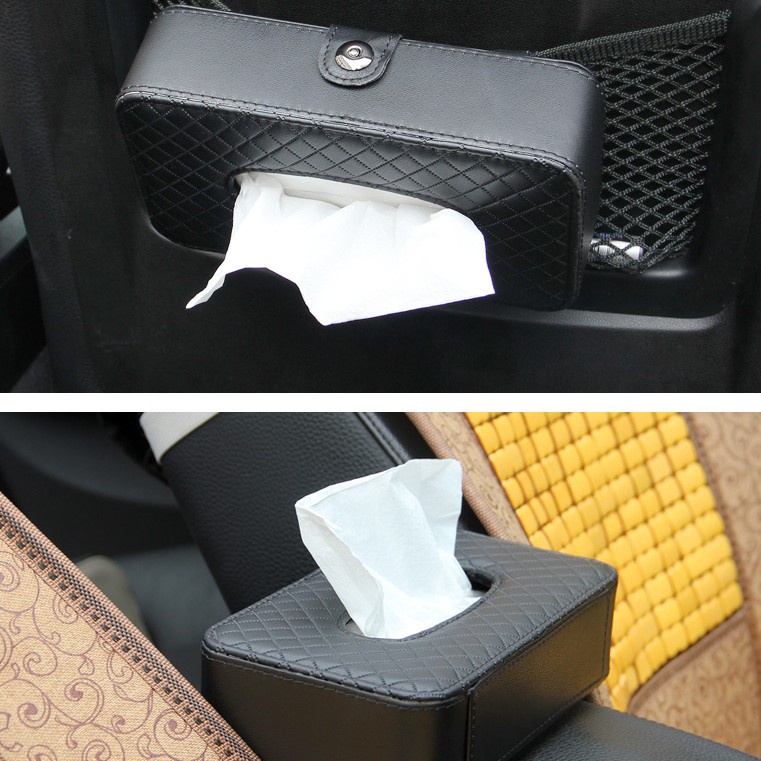 【COD】Tempat Tissu Mobil Gantung/Kotak Tissue Mobil Multifungsi/Kotak Tissue Kulit Mobil/Kotak Tissue Mobil Kulit