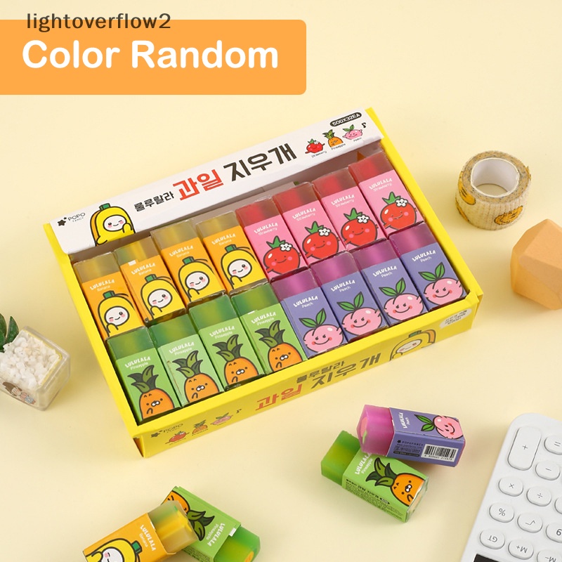 [lightoverflow2] Random Cute Fruit Eraser Wrig Drawing Less Crumb Rubber Pencil Eraser Hadiah Siswa Hadiah Promosi Alat Tulis Erasers [ID]