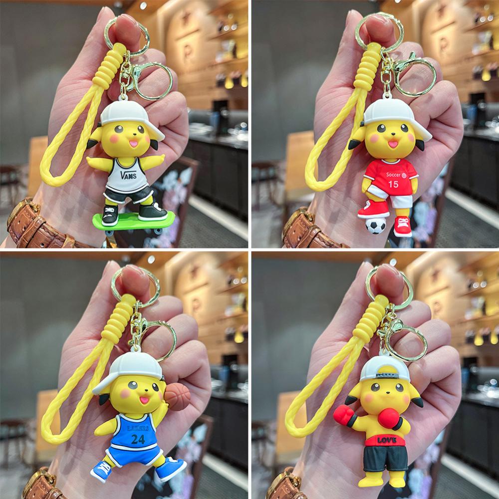 Timekey Kartun Anime Figurine Gantungan Kunci Wanita Pria Kreatif Anime Sports Figure Keyrings Untuk Pesta Ulang Tahun Anak O2T6