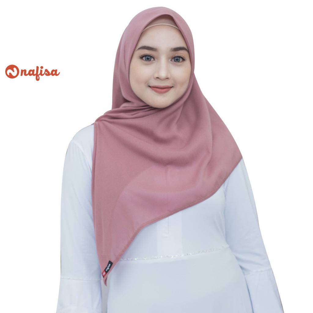 Scarf Voal Instan Nafisa Milea Denia - Scarf Voal Instan Premium - Hijab Segiempat Instan Voal