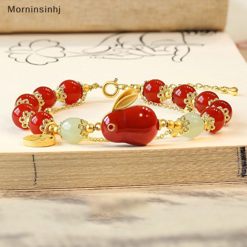 Mornin Kelinci Lucu Pesona Gelang Vintage Kelinci Double Layer Gelang Kecantikan Temperamen Niche Gelang Perhiasan Untuk Wanita Hadiah Keberuntungan id