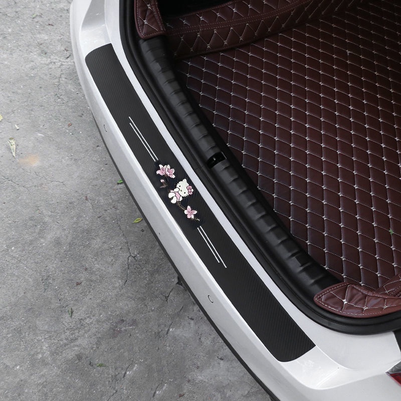 Strip Pelindung Bagasi Mobil rear trunk doorsill Kartun Lucu universal Papan Penjaga Belakang Tabrak Dan Gores strip Stiker Pelindung