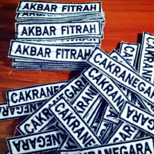 Bordir Bed /emblem nama bordir satuan murahbisa pesan satuan