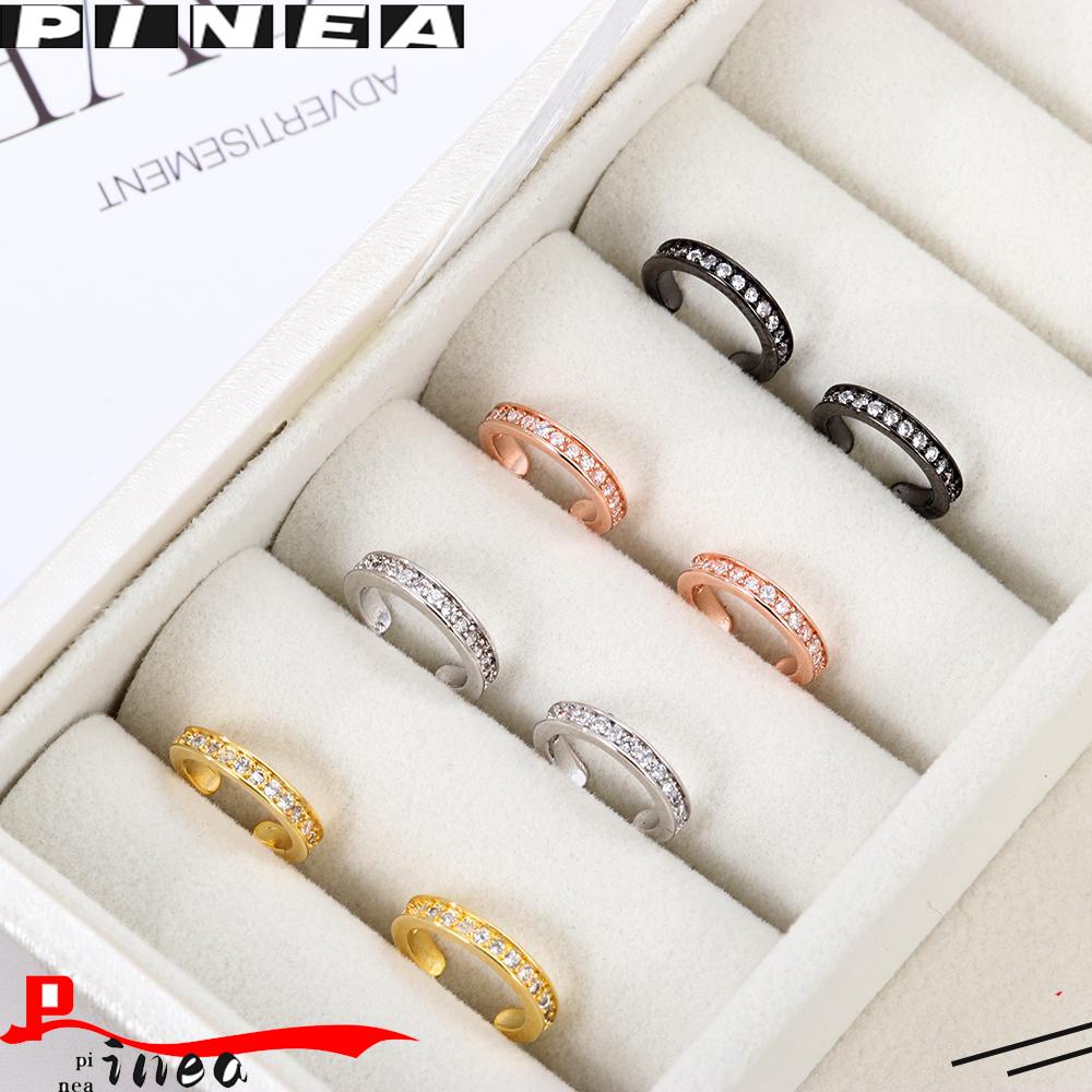 Nanas CZ Cuff Earrings Fashion Hadiah Pesta Dainty Tanpa Tindik Ear Cuff