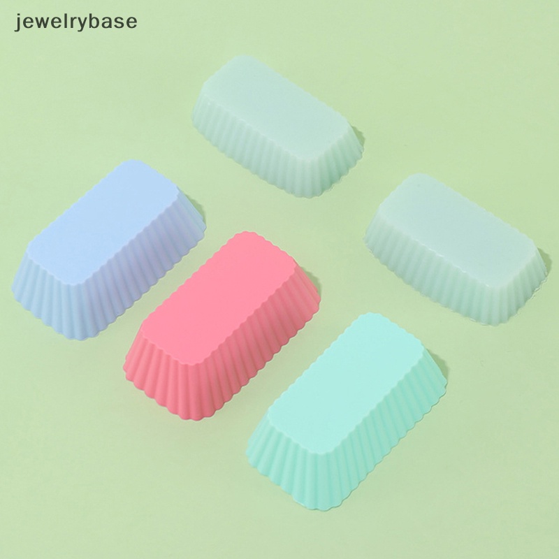 [jewelrybase] 1/4pcs Silikon Persegi Panjang Reusable Kue Jelly Baking Cetakan Alat Dapur Butik