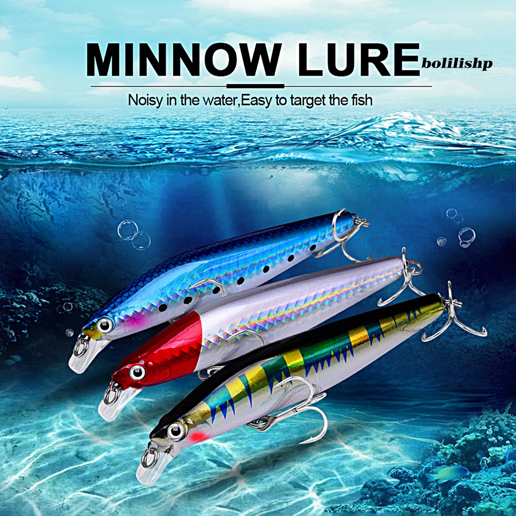 Bo-10.5cm/19g Umpan Pancing Realistis Simulasi 3D Fisheyes Kait Tajam Warna Cerah Lempar Panjang Angling Ikan Kecil Universal Tenggelam Umpan Keras Troli Wobblers Untuk Outdoor