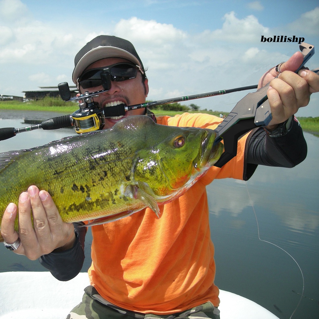 Bo-fish Gripper Dengan Lanyard Pegangan Ergonomis Tahan Air Serat Kaca Tang Mulut Keeper Alat Pancing Bibir Ikan Grabber Grip Alat Menjaga Pemegang Perlengkapan Memancing