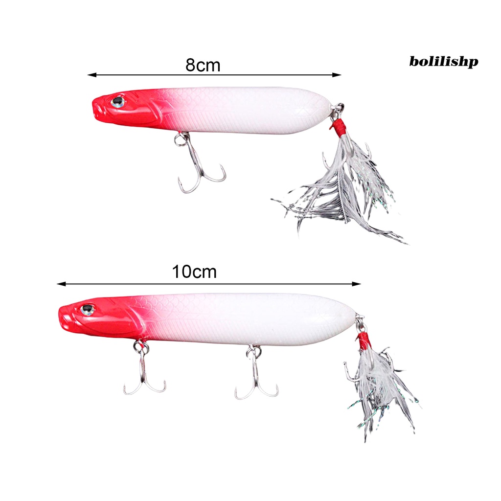 Bo-10g/14g Umpan Pancing Penampilan Realistis Kait Tajam Reusable Sea Casting Fishing Topwater Zigzag Pensil Buatan Umpan Keras Peralatan Memancing