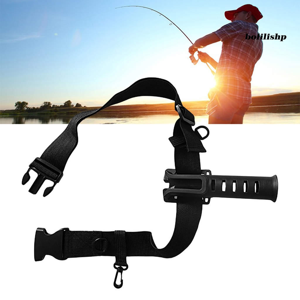 Bo-fishing Rod Waist Bracket Tahan Aus Ringan Adjustable Plunger Portable Waist Belt Batang Inserter Tiang Braket Untuk Nelayan