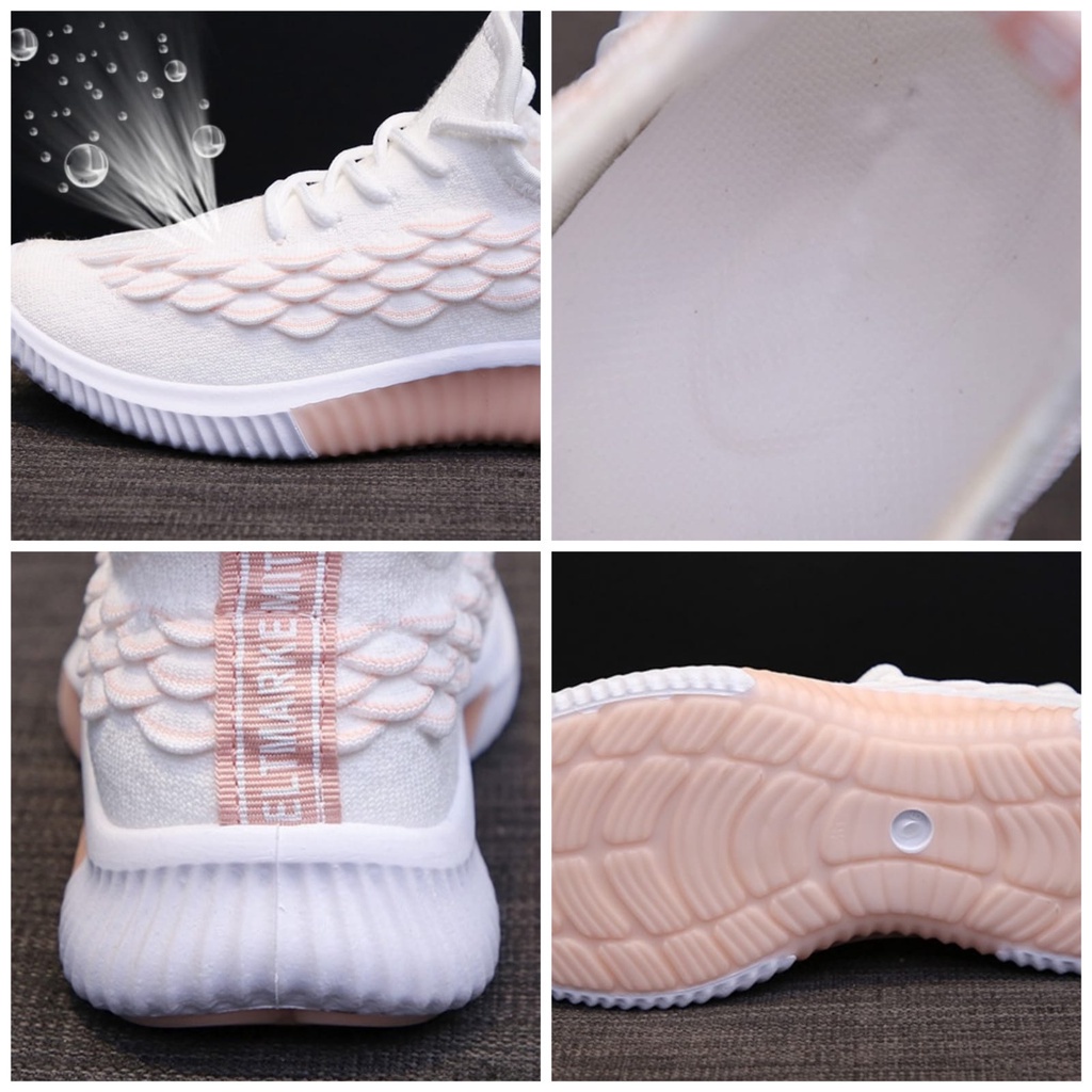 TOPGROSIR LV0276 Sepatu Sneakers Flyknit Fashion Wanita Import Ala Korean