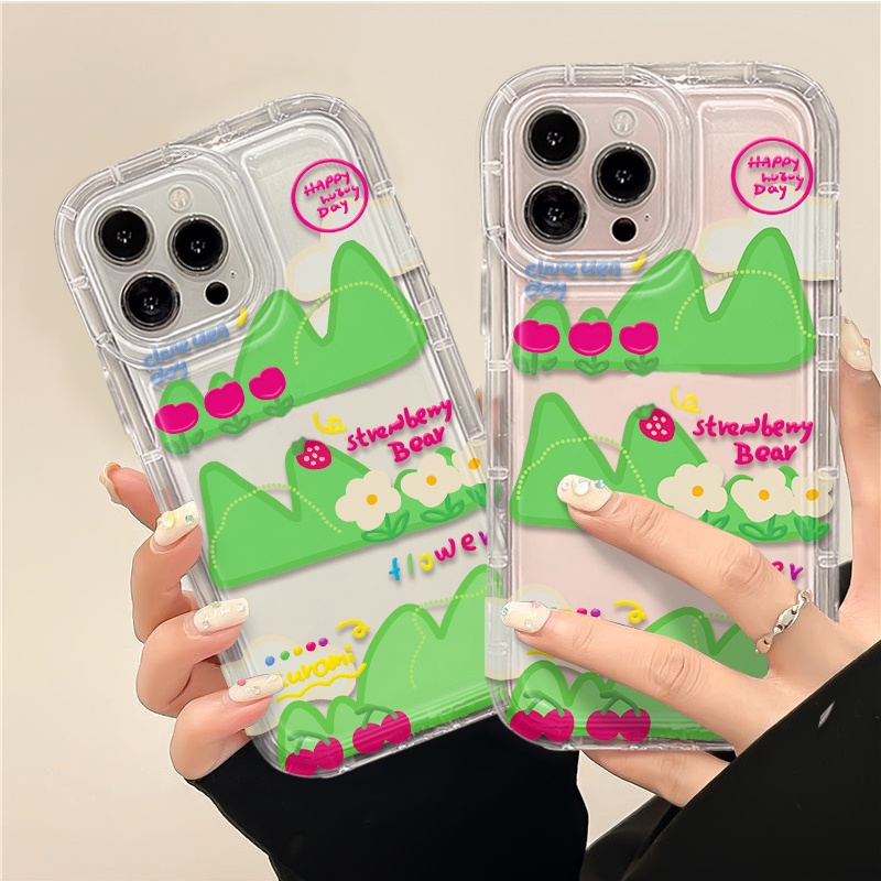 IPHONE Casing Ponsel Lembut Lucu Kompatibel Untuk Iphone14 13 12 11 Pro XS Max X XR 8 7 Plus Casing Silikon Transparan Shockproof TPU Cover