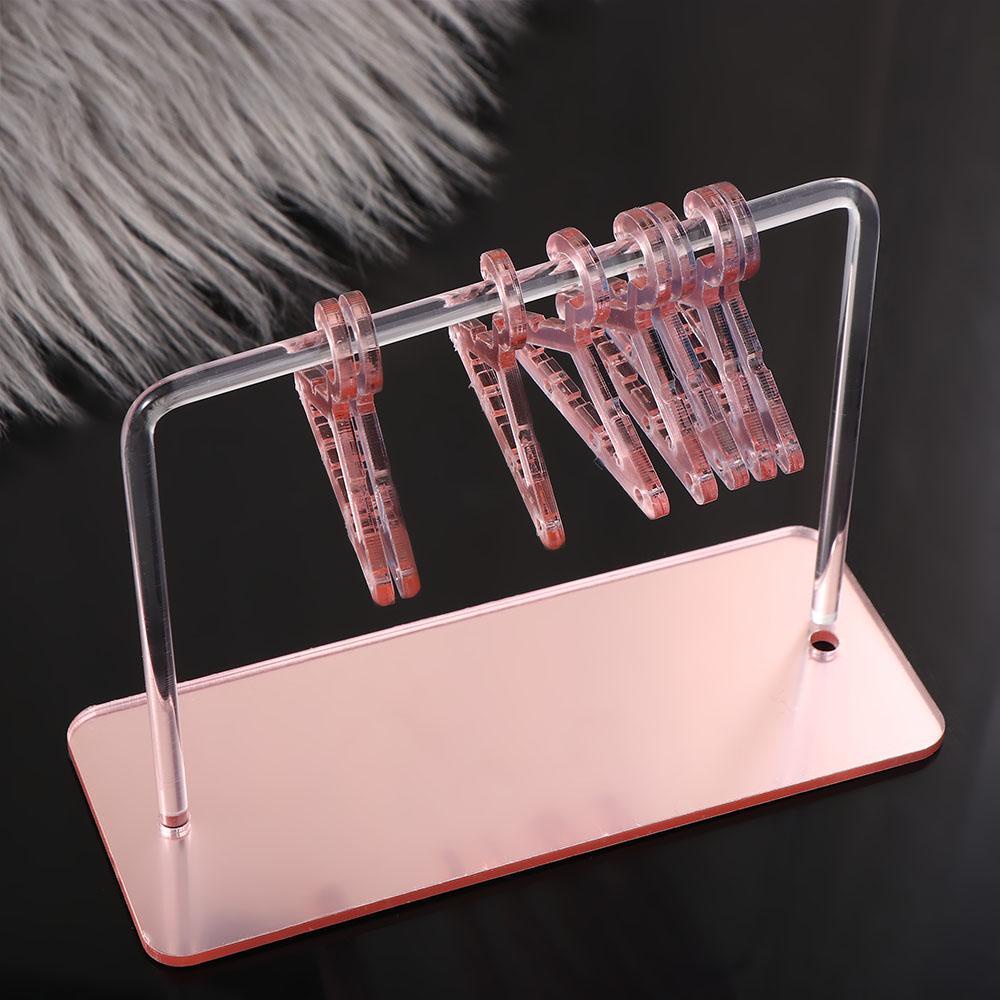 QUINTON Display Anting Berdiri Mini Transparan Multi-Warna Kalung Hadiah Liontin Desktop Decor Penyimpanan Closet Coat-hanger Shape Earring Rack Holder