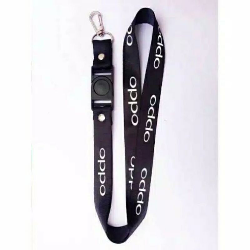 

Tali Id Card Lanyard OPPO Printing Hitam Bisa Satuan Murah