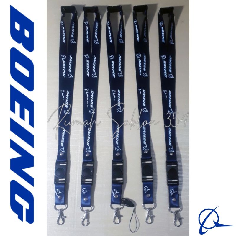 

lanyard BOEING | lanyard BOEING AIRBUS | gantungan kunci name tag id card kartu nama | tali lanyard gantungan leher BOEING LION 787