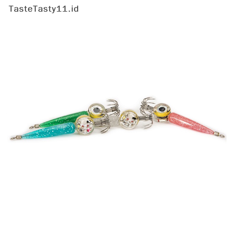 Tastetasty Cuttlefish Squid Jig Hook Tackle Alat Untuk Aksesori Pancing Ikan Laut.