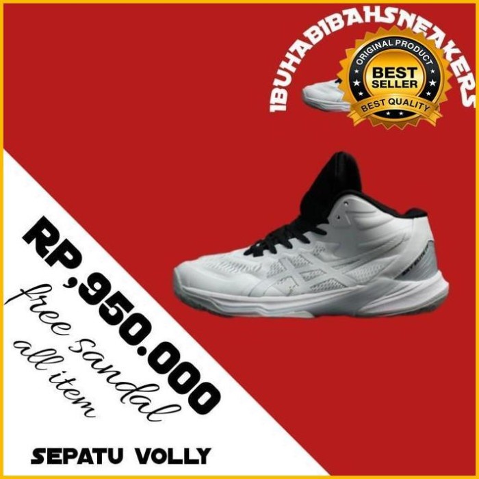 Sepatu Volly Asic Sky Elite All White Premium Bnwb Original Best - white, 40