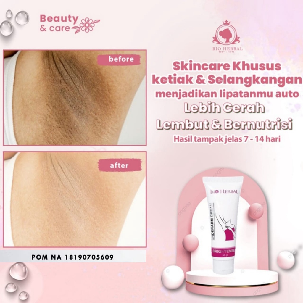 COD Bio Herbal Pemutih Pencerah Ketiak Underarm dan Selangkangan Hitam Membandel Bpom Paling Ampuh Original Aman Hasil Permanen Alami Cream Krim Original