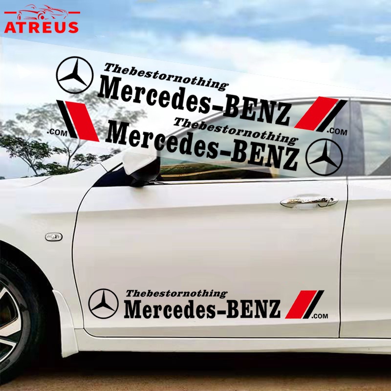 Stiker Mobil Pintu Otomatis Side Body Decor Decals Anti Gores Cover Lecet Untuk Mercedes Benz EQE EQC W207 W211 W205 W212 W204 W220 W206 W124 W213 W218 W222 Aksesoris Mobil