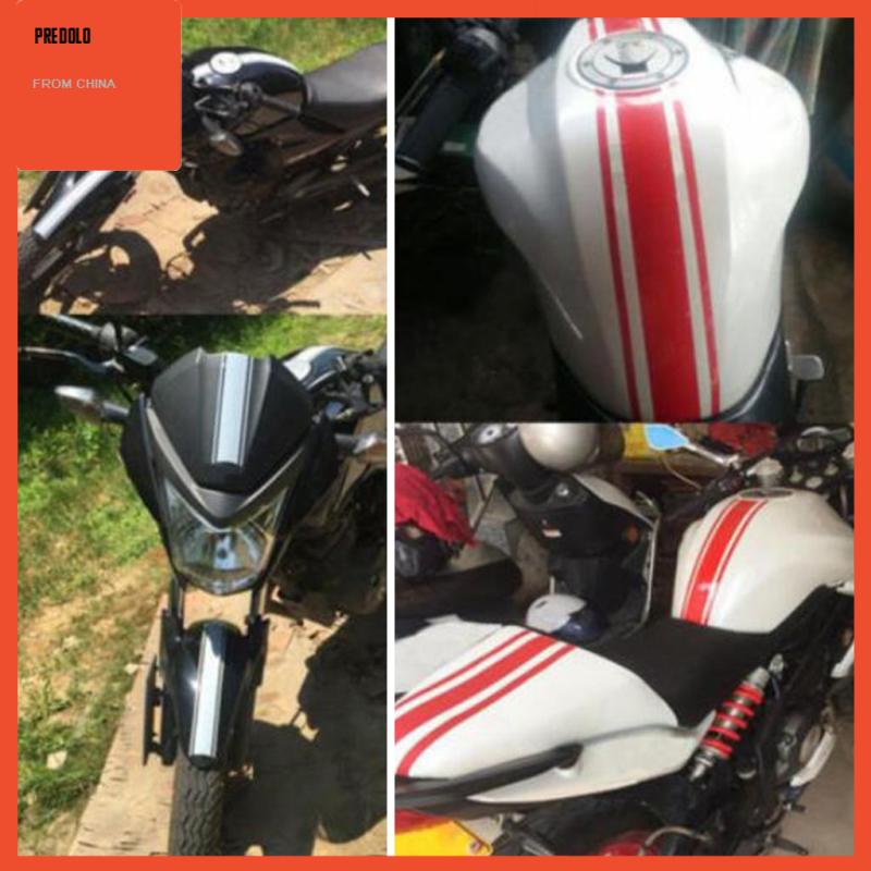 [Predolo] Stiker Decal Tangki Bbm Motor 50x4.5cm Untuk Cafe Racer Hitam