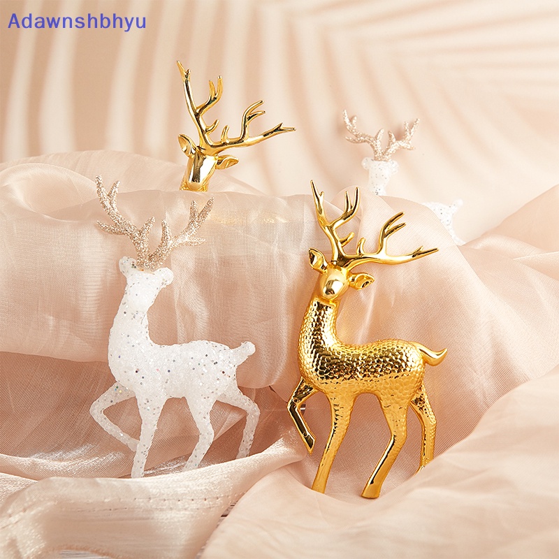 Adhyu Natal Kristal Rusa Putih Flash Cake Dessert Decor Forest Elk Kids Merry ID