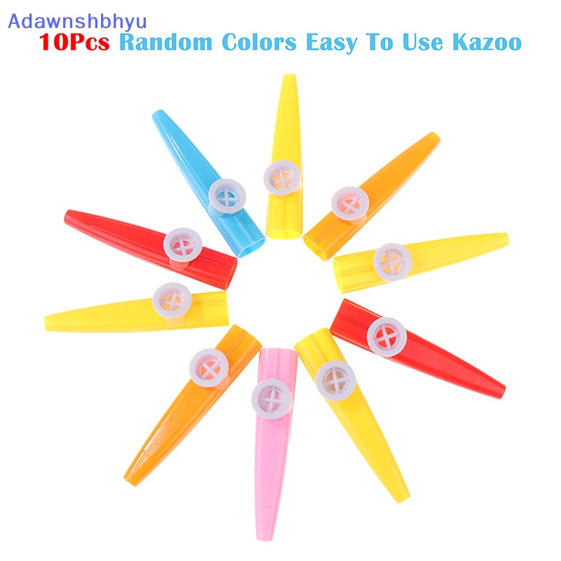 Adhyu 10Pcs Instrumen Suling Pemula Kazoo Hadiah Edukasi Anak Orff Instrumen Variasi Warna Acak Mudah Digunakan Kazoo ID