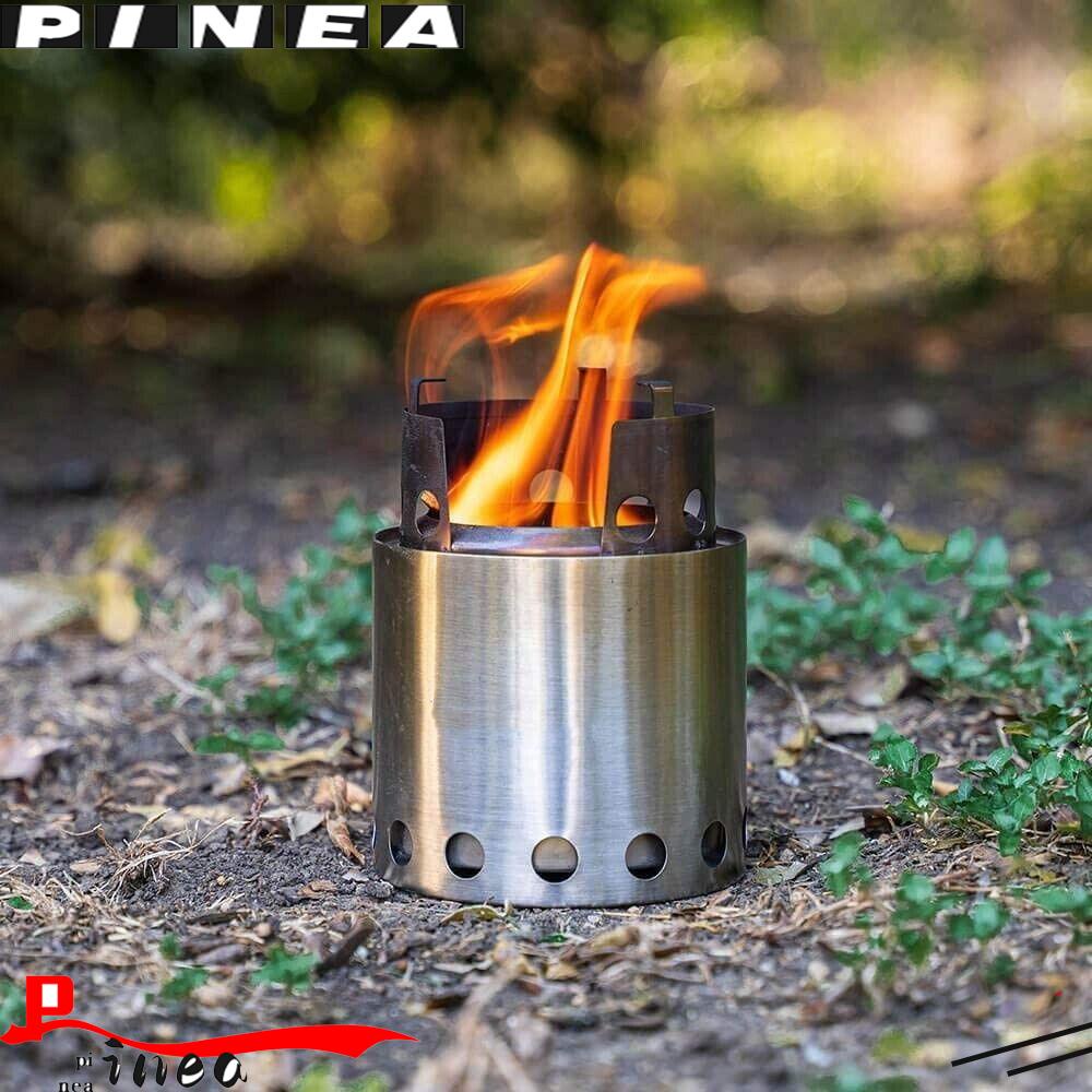 Kompor Kayu Bakar Nanas Pembakaran Sekunder Kompor Camping Outdoor Removable