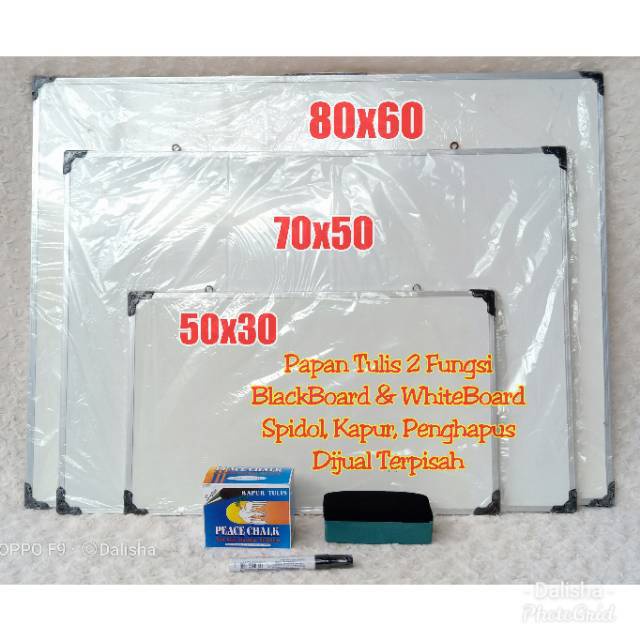 

Papan tulis 50x30cm 2 fungsi whiteboard dan blackboard papan tulis spidol papan tulis kapur papan tulis kayu papan tulis melamin papan tulis putih papan tulis multifungsi papan tulis murah SELAMAT BERBELANJA *GHINA STATIONARY*