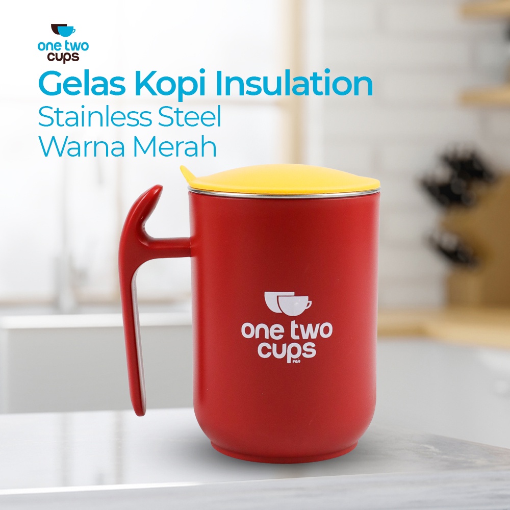 One Two Cups Gelas Kopi Stainless Steel Insulation Sealed Cup - FG9