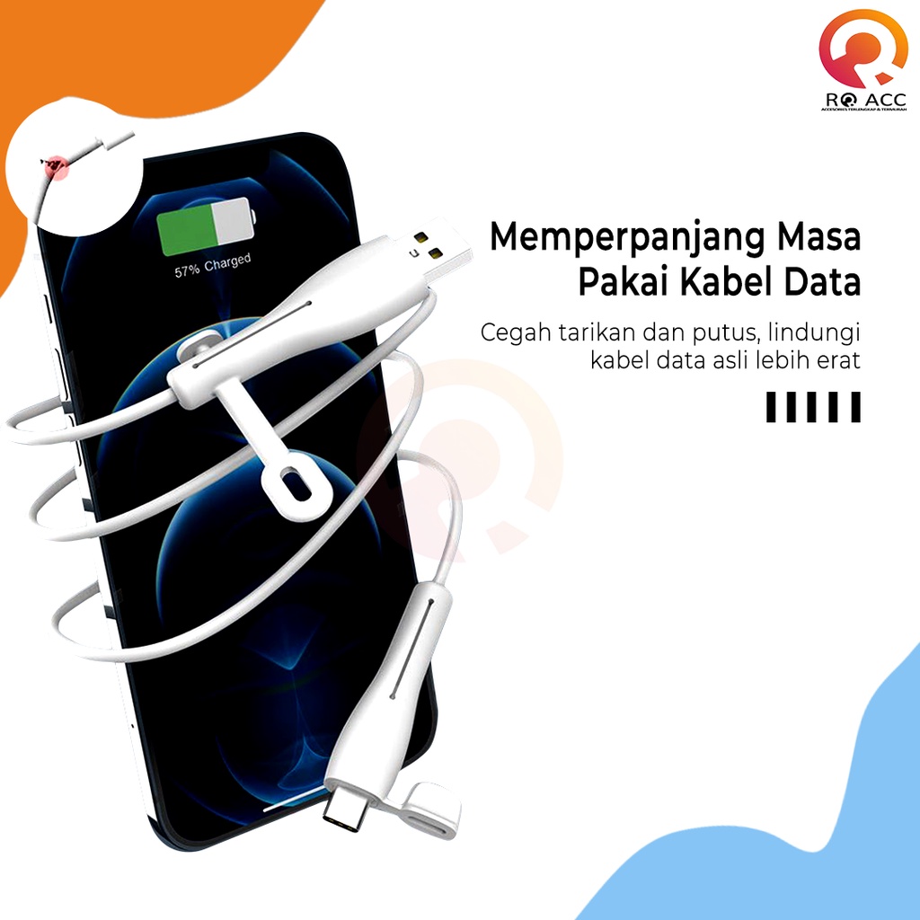 [RO ACC] NVN-PKD03 CASE COVER SILIKON PELINDUNG UJUNG KABEL DATA CHARGER CASAN