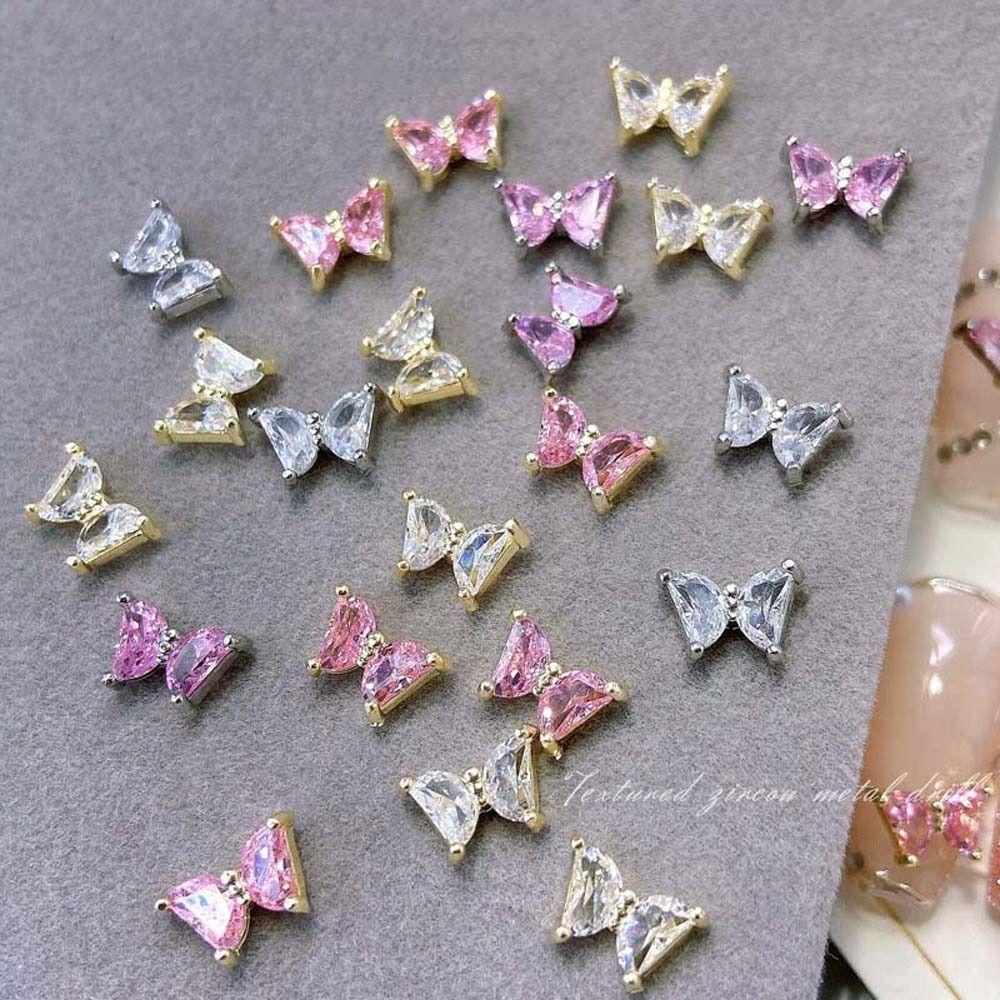 Needway Dekorasi Nail Art Zirkon Logam Kupu-Kupu DIY Perhiasan Kuku Manikur Aksesoris 3D Nail Art Dirlls