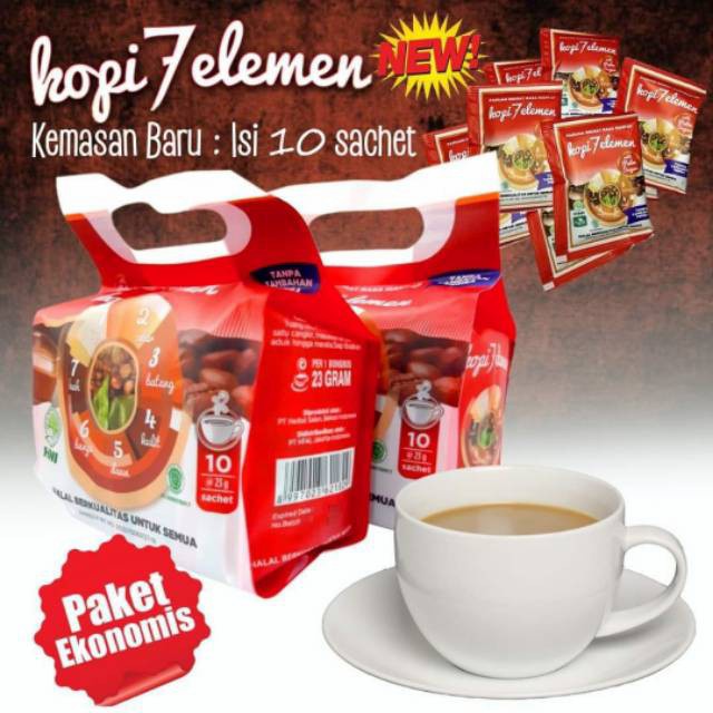 

KOPI 7 ELEMEN SEVEL HNI HPAI ISI 10 SACHET