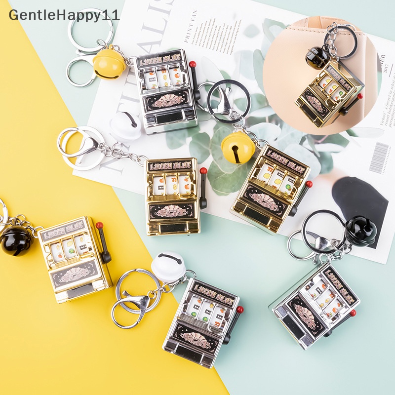 Gentlehappy Game Deion Slot Mesin Gantungan Kunci keyring Mini Fruit Handheld Box id