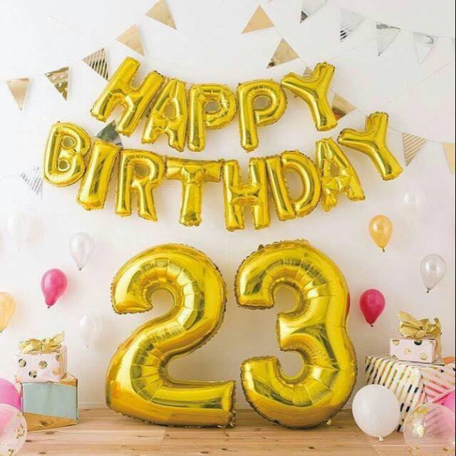 Terlaris  Paketan Balon Foil Happy Birthday / Set Balon Happy Birthday/ Balon Pesta/ Balon Happy Bir