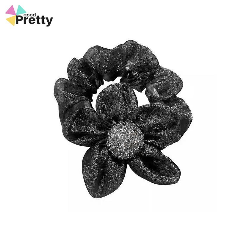 Ikat Rambut Scrunchie Korea Perempuan Model Bunga Daisy Aksesoris Wanita - PD