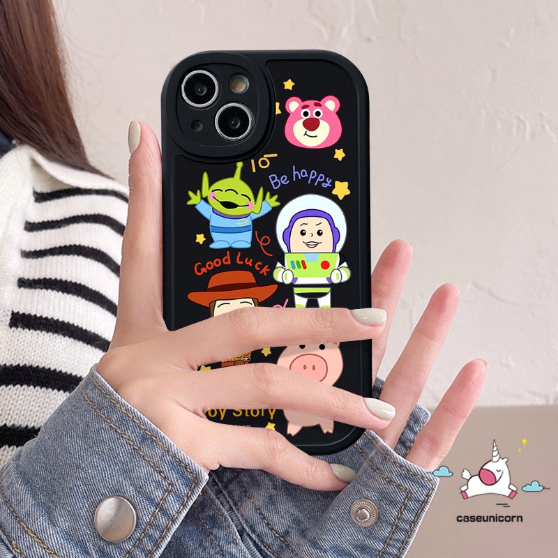 Casing Manyo Beruang Strawberry Babi Lucu Untuk Infinix Hot 10T 11 10 Lite 10s 11s Note 8 Smart 6 5 Hot 10s 11s 10 11 10T 9 Play Tpu Lembut Kartun Toy Story Alien Buzz Lightyear Penutup Belakang