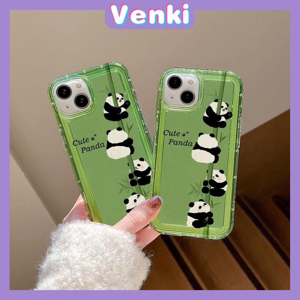 VENKI - For iPhone 11 Case Clear Phone Case TPU Soft Case Airbag Shockproof Protection Camera Cute Bamboo Panda Compatible with iPhone 14 13 Pro Max iPhone 12 Pro Max XR XS 7 8Plus