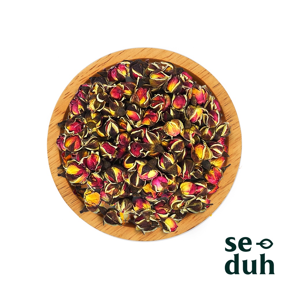 

Teh Bunga Mawar Emas / Golden Edge Rose Bud Tea Tisane 250 gram