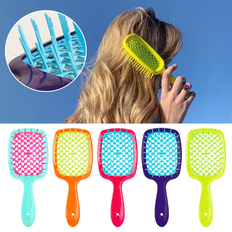 Fashion Fluffy Air Cushion Sikat Rambut Pijat Kulit Kepala/Tahan Lama Kualitas Tinggi Plastik Berongga Air Cushion Sisir/Wanita Perempuan Styling Alat/DIY Hairdressing Halus Perlengkapan Rambut