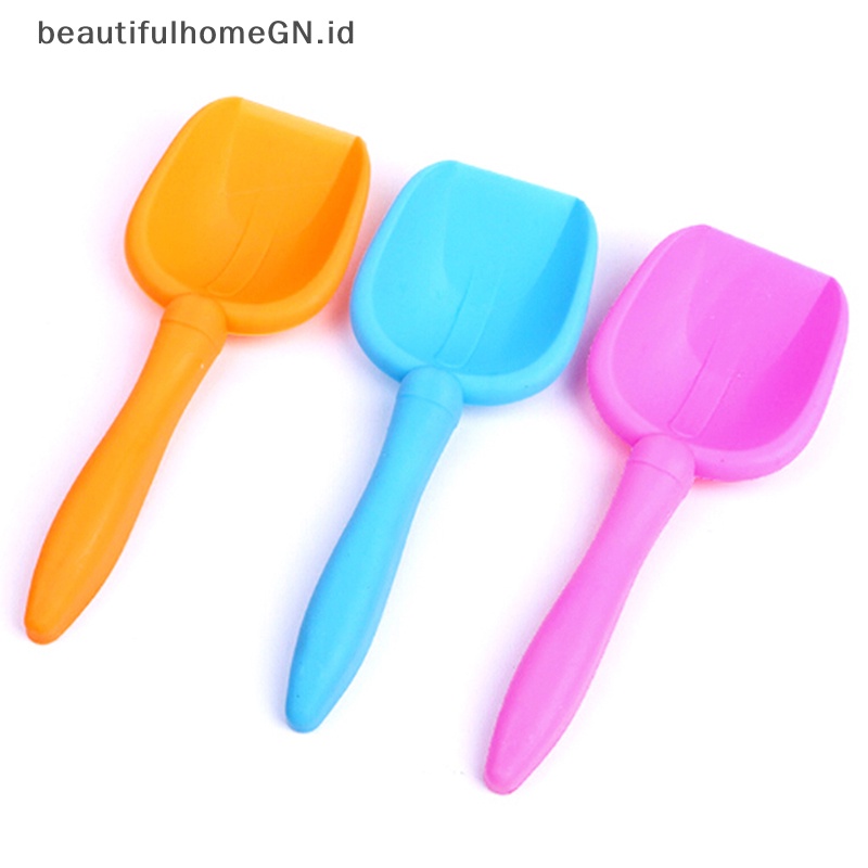 {Cantik} 2pcs 17cm Mainan Pantai Sekop Anak Bermain Candy Color Dredging Tool~