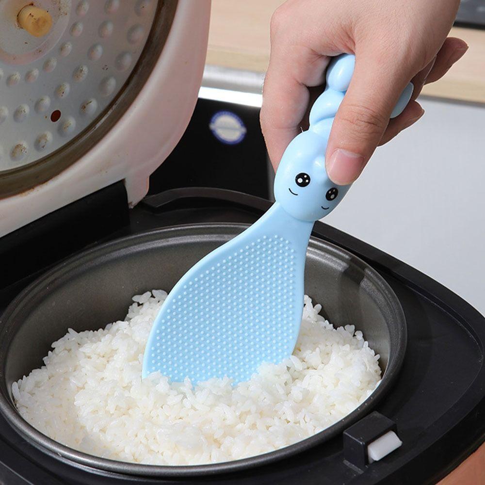 JEROMY Sendok Nasi Transparan Anti Panas Dengan Tutup Rice Cooker Peralatan Dapur Dust Proof Seasoning Spoon