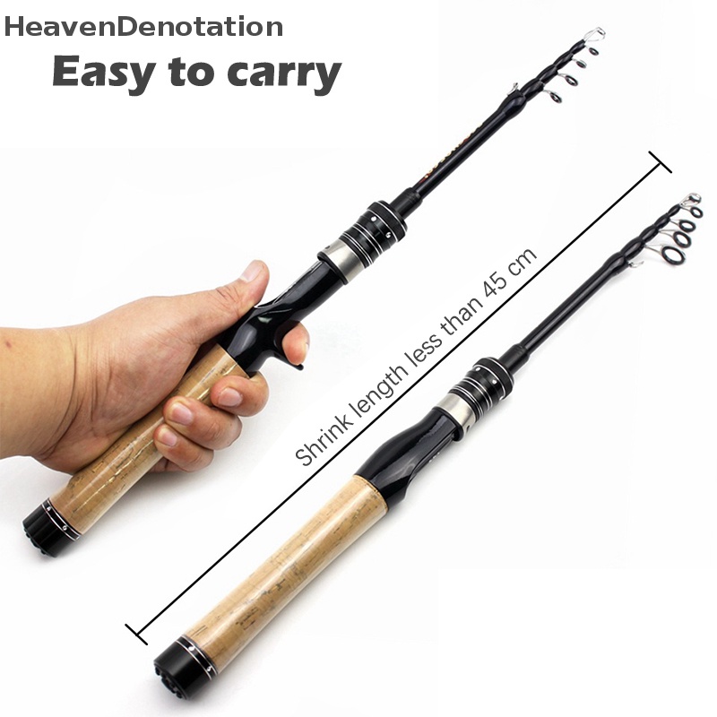 [HeavenDenotation] Ultra Ringan ul power Telescopic Fishing Rod Spinning Rod Lure Berat 1-5g Anak Pemula Menangkap Tiang Ikan Kecil HDV