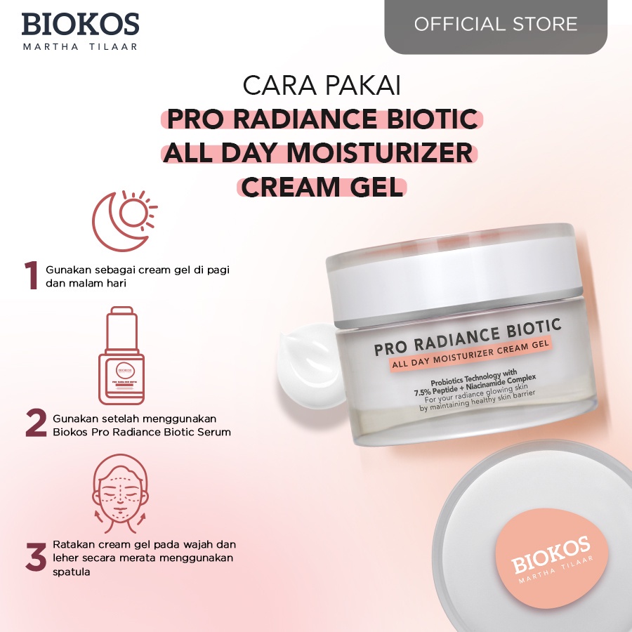 ★ BB ★ Biokos Probiotic All Day Moisturizer Cream Gel - Pro Radiance Biotic All Day Moist Cream Gel 25gr