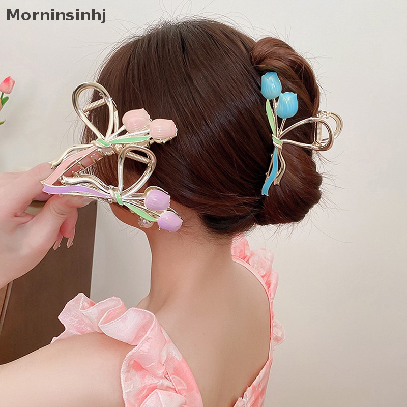 Mornin Bunga Tulip Hair Claw Headband Jepit Rambut Aksesoris Rambut Wanita Hair id