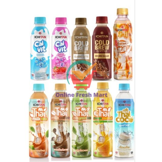 

(kirim instant) ICHITAN Aneka minuman Thailand thai tea cold brew cal vit yogurt Brown Sugar Coffe latte Milk green tea coconut Pet - Online Fresh Mart Denpasar