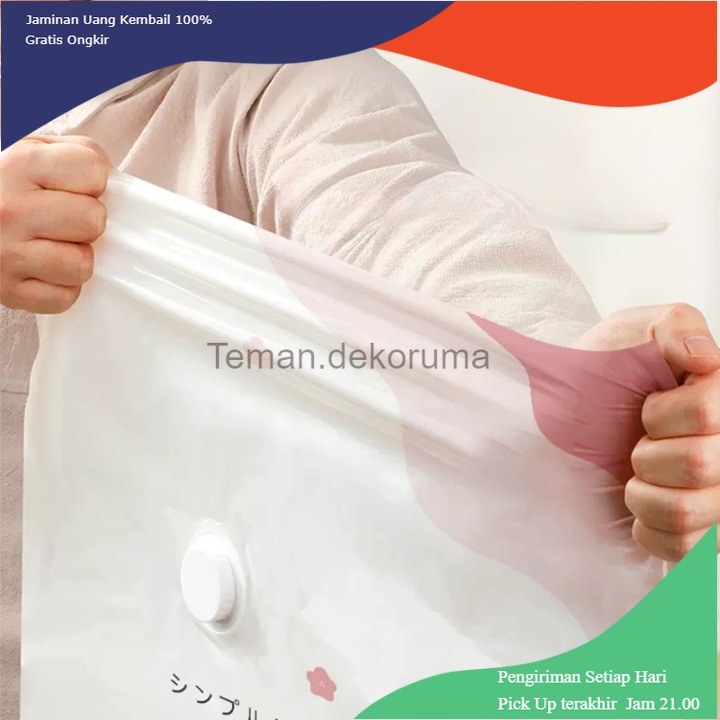 TD - DPR SHANJU Plastik Vakum Baju Compression Bag Various Size 5 PCS with Pump - FL22