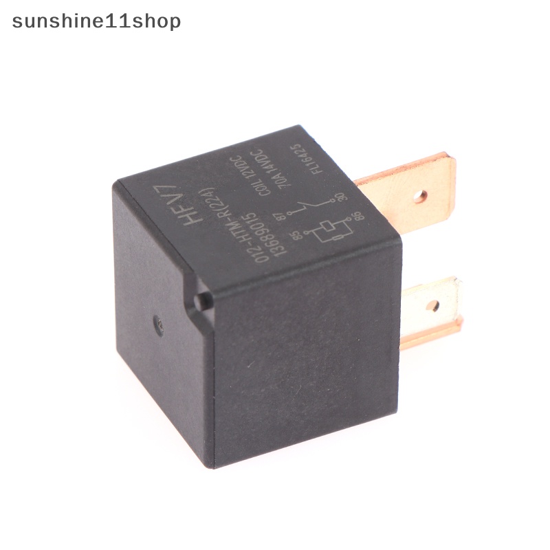 Sho 1pc Relay 12V HFV7 012-HTM-R 70A 12VDC 4Pins Relay Mobil N