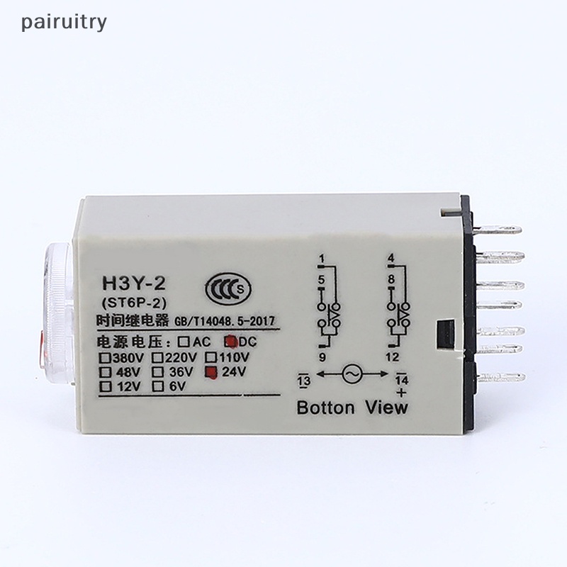 Prt AC 220V H3Y-2 Power On Time Delay Relay Solid State Timer Berkualitas Tinggi Micro 8-Pin DC12V DC24V PRT